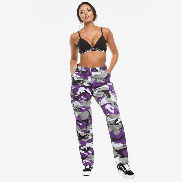 Herren Camouflage Cargo-byxor med mångsidiga fickor Mirla-Eva Jonsson