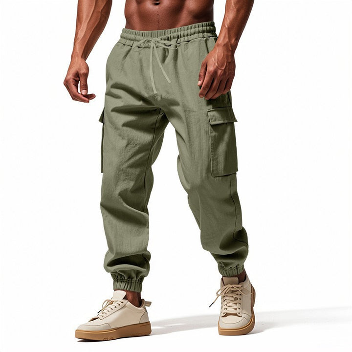 Herren Cargo-Joggingbyxa med sidodragkedjefickor och elastisk midja Mirla-Eva Jonsson
