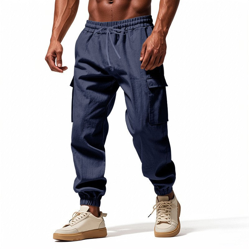 Herren Cargo-Joggingbyxa med sidodragkedjefickor och elastisk midja Mirla-Eva Jonsson
