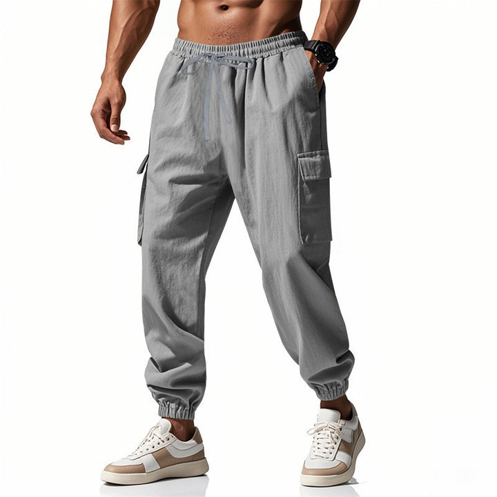Herren Cargo-Joggingbyxa med sidodragkedjefickor och elastisk midja Mirla-Eva Jonsson