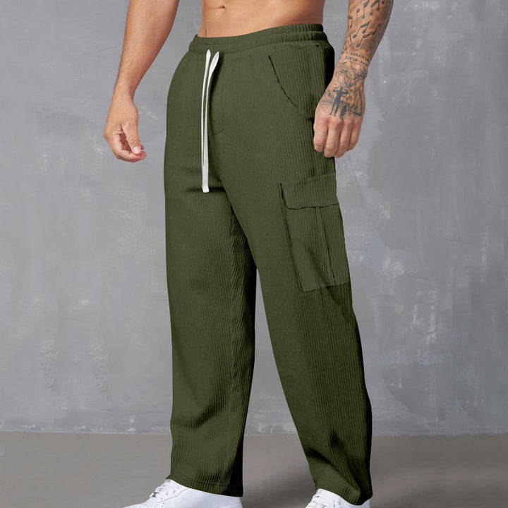 Herren Cargo-Joggingbyxor med Praktiska Sidofickor och Elastisk Midja Mirla-Eva Jonsson