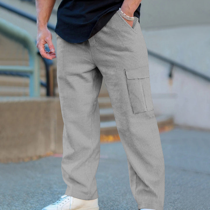 Herren Cargo-Joggingbyxor med Praktiska Sidofickor och Elastisk Midja Mirla-Eva Jonsson