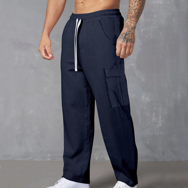 Herren Cargo-Joggingbyxor med Praktiska Sidofickor och Elastisk Midja Mirla-Eva Jonsson