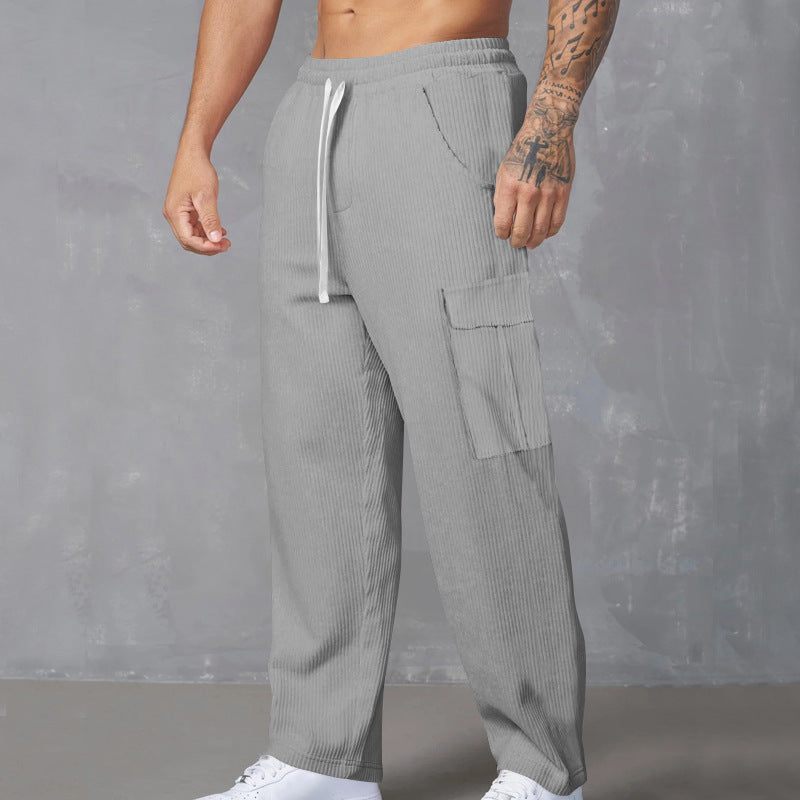 Herren Cargo-Joggingbyxor med Praktiska Sidofickor och Elastisk Midja Mirla-Eva Jonsson