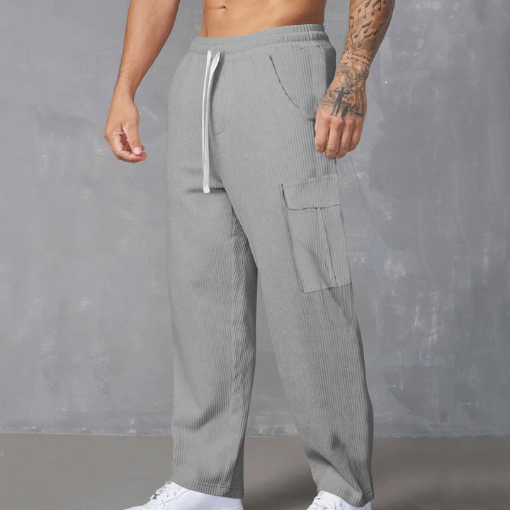Herren Cargo-Joggingbyxor med Praktiska Sidofickor och Elastisk Midja Mirla-Eva Jonsson
