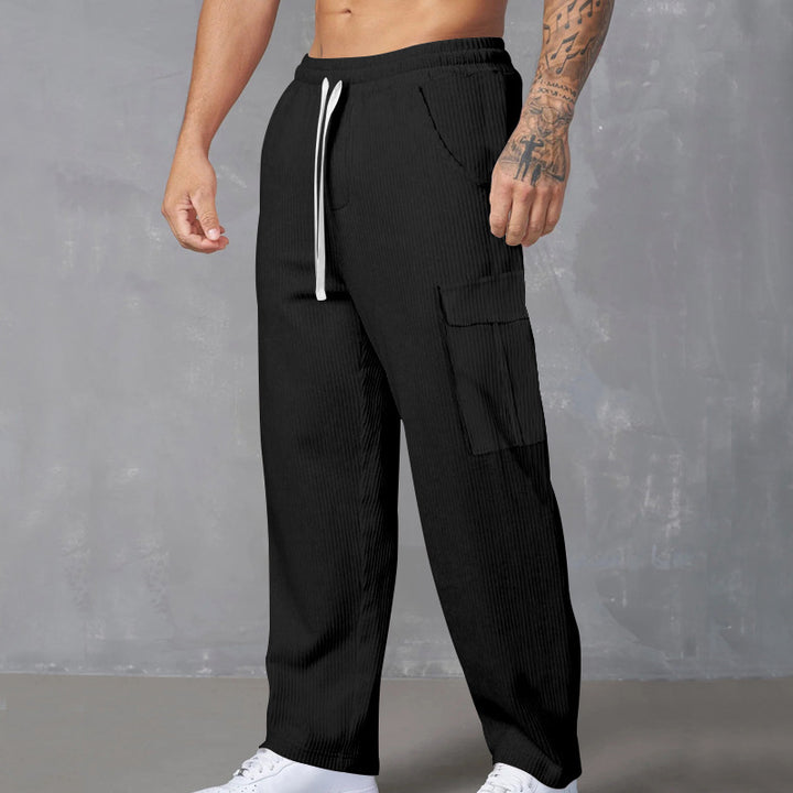 Herren Cargo-Joggingbyxor med Praktiska Sidofickor och Elastisk Midja Mirla-Eva Jonsson