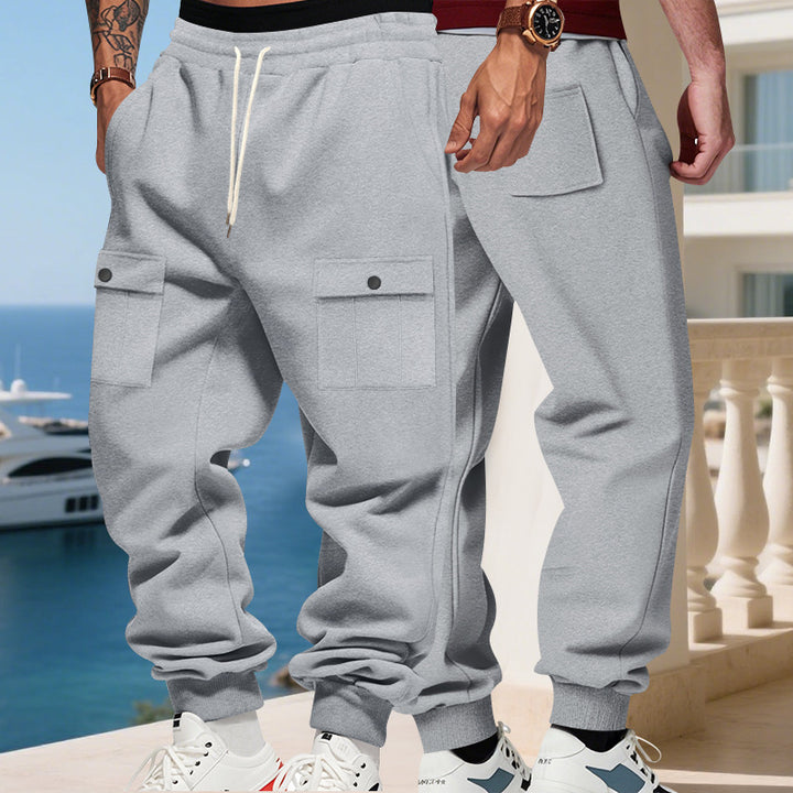 Herren Cargo-Joggingbyxor med elastisk midja och funktionella fickor Mirla-Eva Jonsson