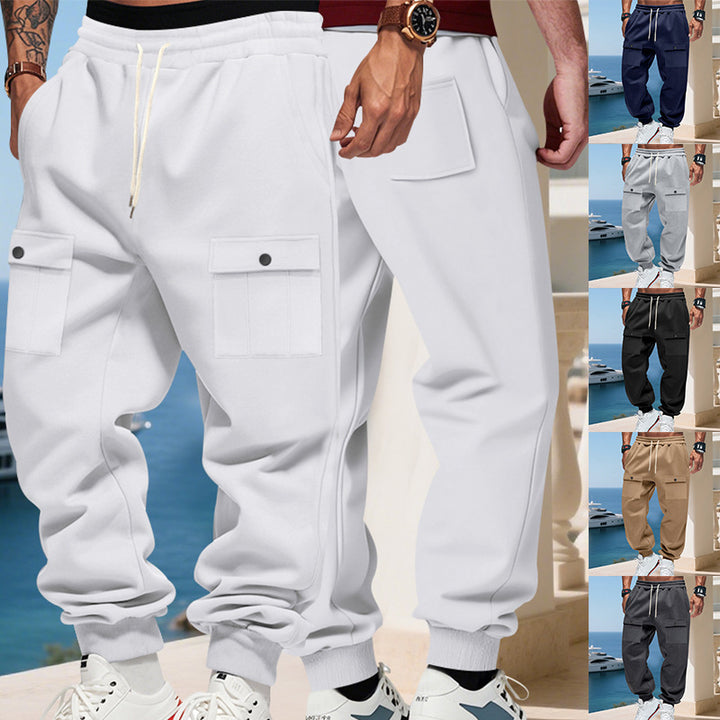 Herren Cargo-Joggingbyxor med elastisk midja och funktionella fickor Mirla-Eva Jonsson