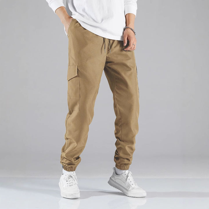 Herren Cargo-Joggingbyxor med elastisk midja och sidofickor Mirla-Eva Jonsson