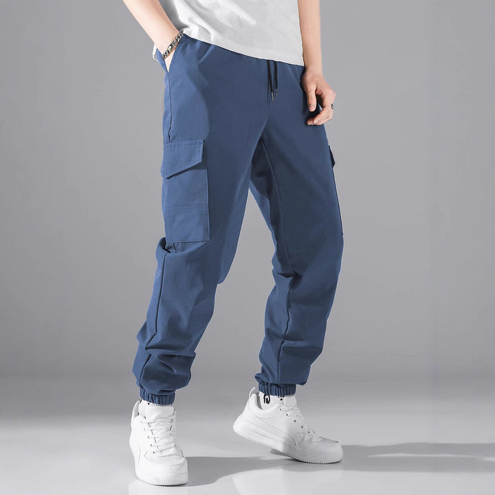 Herren Cargo-Joggingbyxor med elastisk midja och sidofickor Mirla-Eva Jonsson