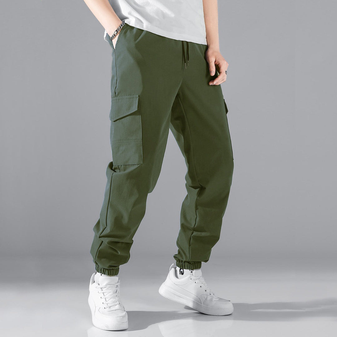 Herren Cargo-Joggingbyxor med elastisk midja och sidofickor Mirla-Eva Jonsson