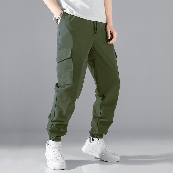 Herren Cargo-Joggingbyxor med elastisk midja och sidofickor Mirla-Eva Jonsson