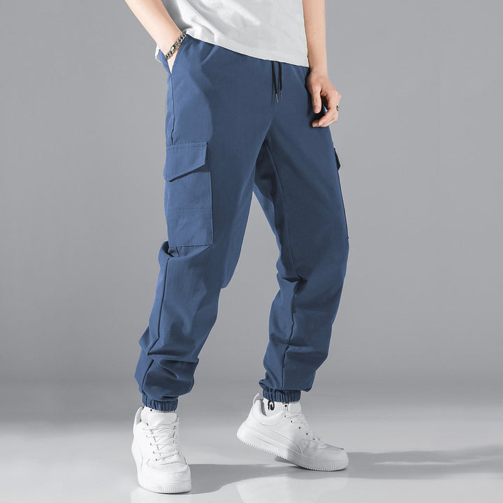 Herren Cargo-Joggingbyxor med elastisk midja och sidofickor Mirla-Eva Jonsson