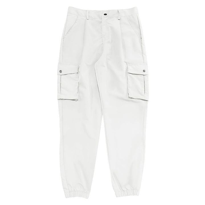 Herren Cargo-byxor med elastisk midja och praktiska utility-fickor Eva Jonsson-Eva Jonsson