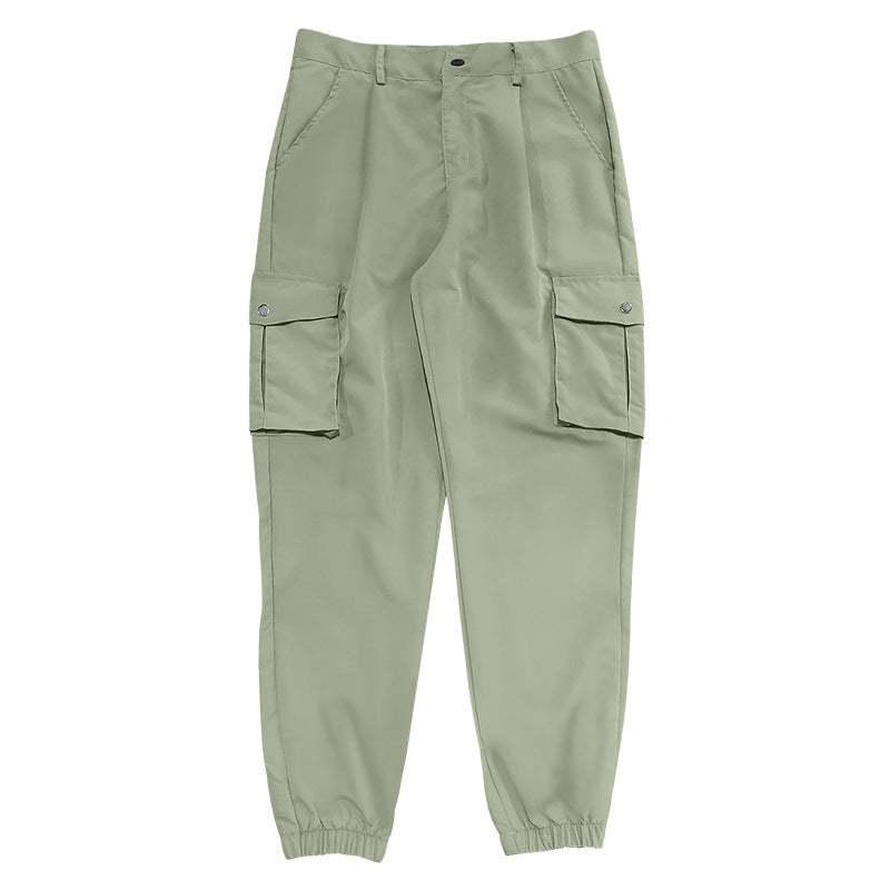 Herren Cargo-byxor med elastisk midja och praktiska utility-fickor Eva Jonsson-Eva Jonsson
