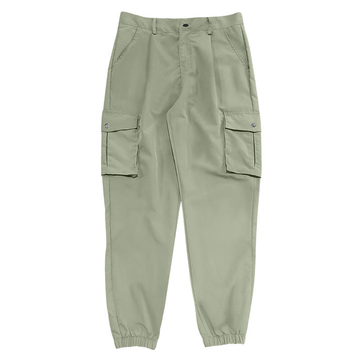 Herren Cargo-byxor med elastisk midja och praktiska utility-fickor Eva Jonsson-Eva Jonsson