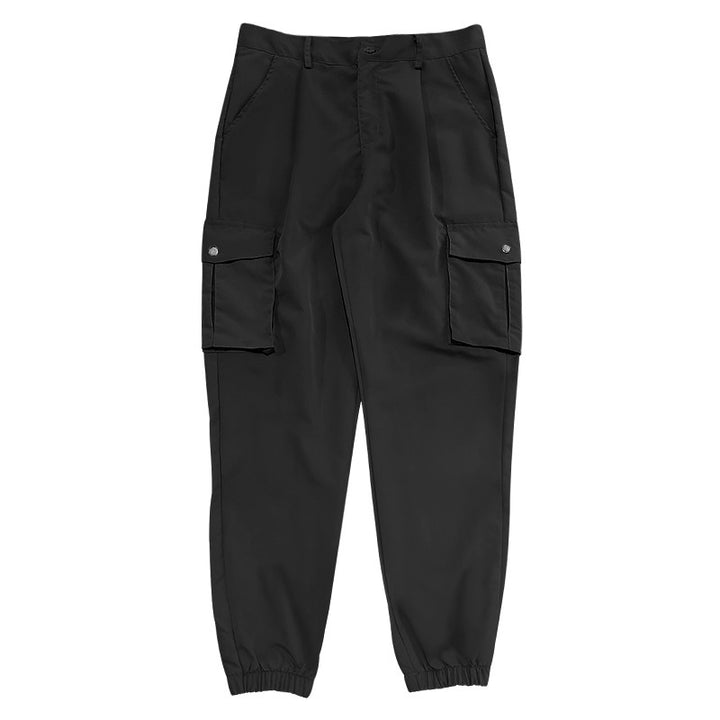 Herren Cargo-byxor med elastisk midja och praktiska utility-fickor Eva Jonsson-Eva Jonsson