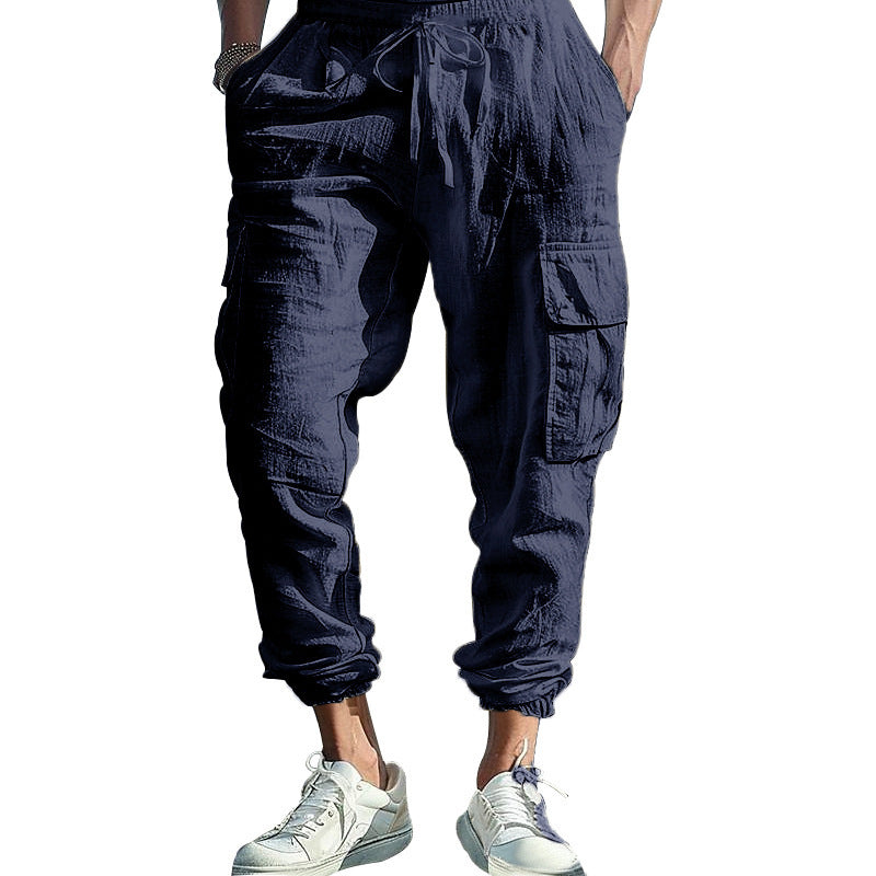 Herren Cargo-joggingbyxor med elastisk midja och praktiska sidofickor Mirla-Eva Jonsson