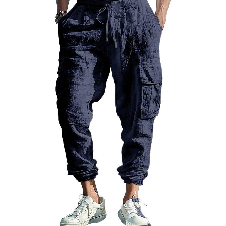 Herren Cargo-joggingbyxor med elastisk midja och praktiska sidofickor Mirla-Eva Jonsson