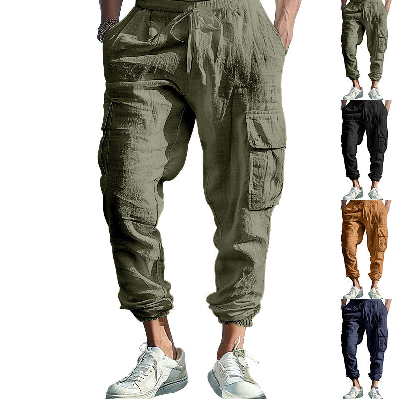 Herren Cargo-joggingbyxor med elastisk midja och praktiska sidofickor Mirla-Eva Jonsson