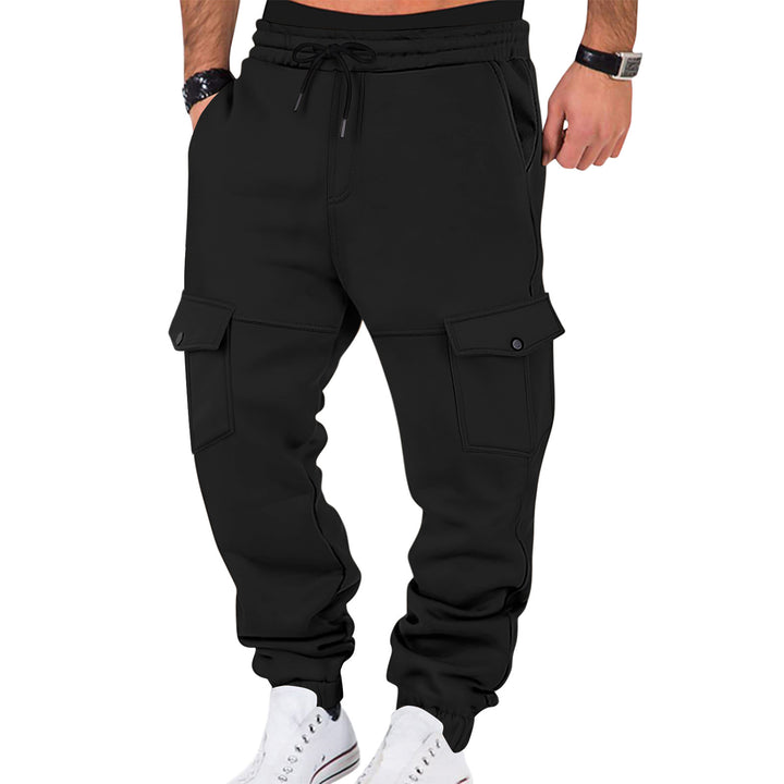 Herren Cargo-joggingbyxor med förstorade fickor och elastisk midja Mirla-Eva Jonsson