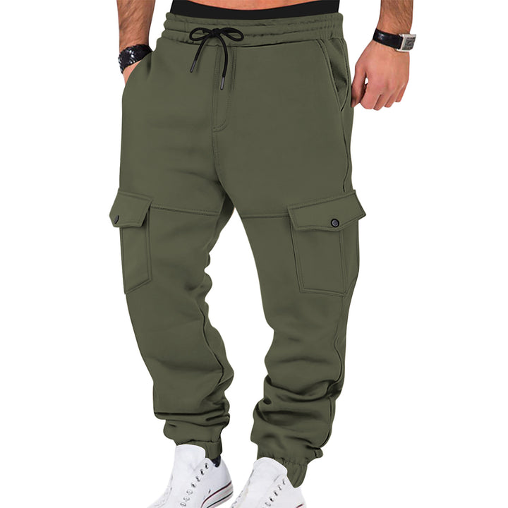 Herren Cargo-joggingbyxor med förstorade fickor och elastisk midja Mirla-Eva Jonsson