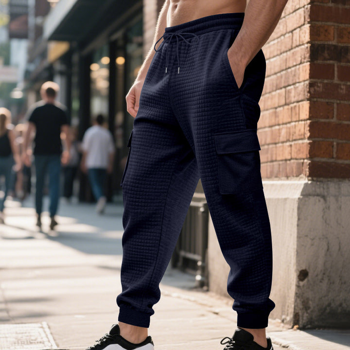 Herren Cargo-joggingbyxor med moderna praktiska fickor och elastisk midja Mirla-Eva Jonsson