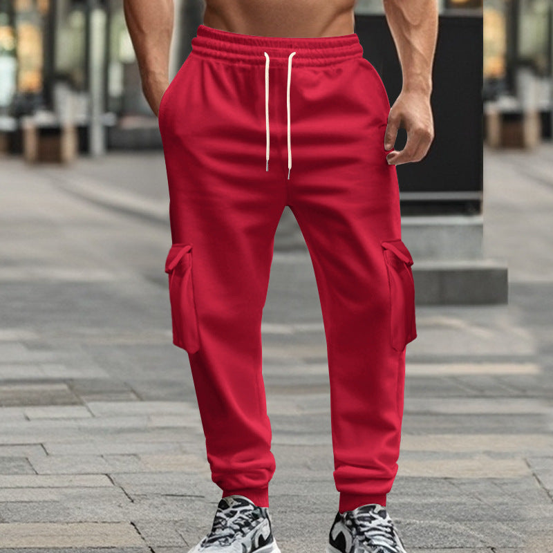 Herren Cargo-joggingbyxor med sidofickor och elastisk midja Mirla-Eva Jonsson