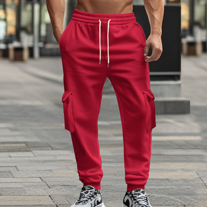 Herren Cargo-joggingbyxor med sidofickor och elastisk midja Mirla-Eva Jonsson