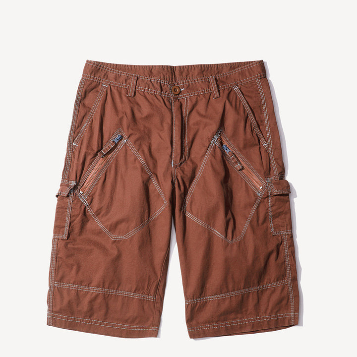 Herren Cargo-short med praktiska blixtlåsfickor och slitstarkt material Mirla-Eva Jonsson
