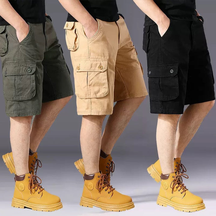 Herren Cargo-shorts med en mängd praktiska fickor och justerbar midja Mirla-Eva Jonsson
