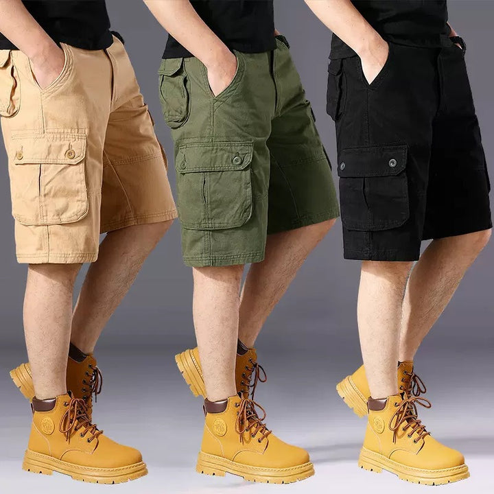 Herren Cargo-shorts med en mängd praktiska fickor och justerbar midja Mirla-Eva Jonsson