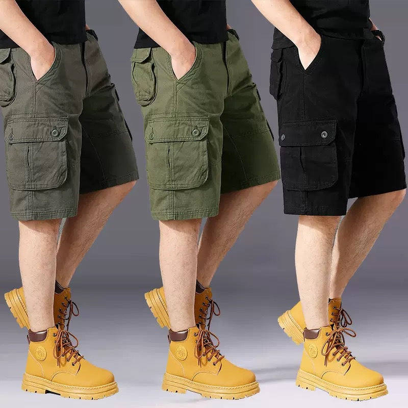 Herren Cargo-shorts med en mängd praktiska fickor och justerbar midja Mirla-Eva Jonsson