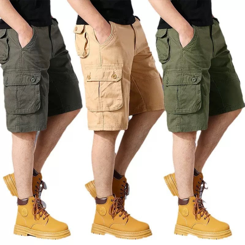 Herren Cargo-shorts med en mängd praktiska fickor och justerbar midja Mirla-Eva Jonsson
