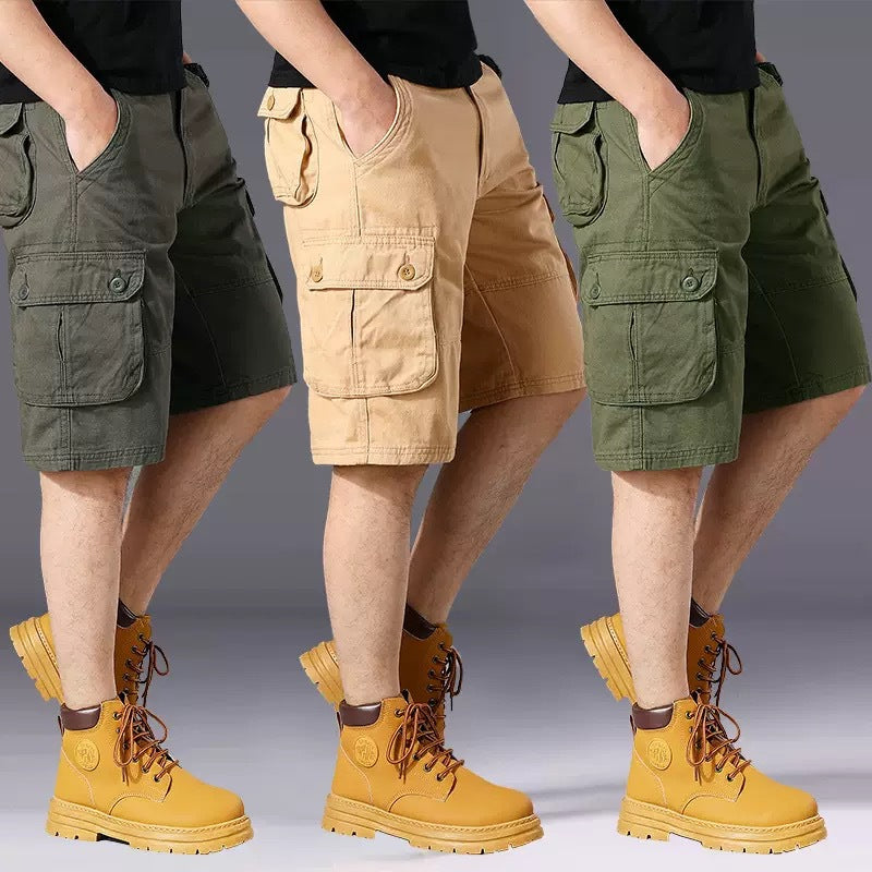 Herren Cargo-shorts med en mängd praktiska fickor och justerbar midja Mirla-Eva Jonsson