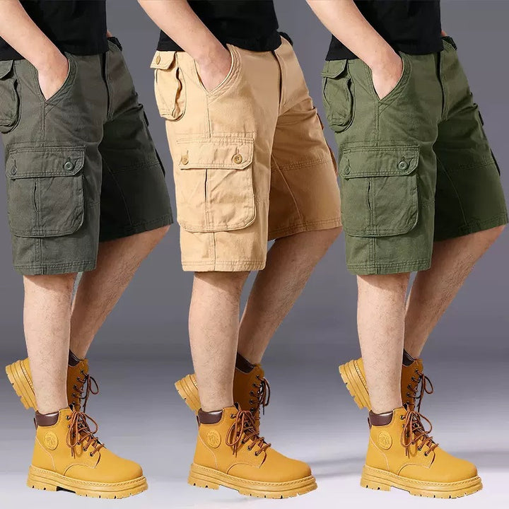 Herren Cargo-shorts med en mängd praktiska fickor och justerbar midja Mirla-Eva Jonsson