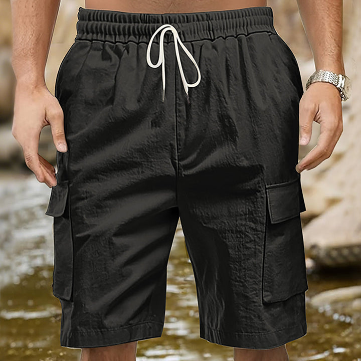 Herren Cargo-shorts med praktiska sidofickor och elastisk midja Mirla-Eva Jonsson