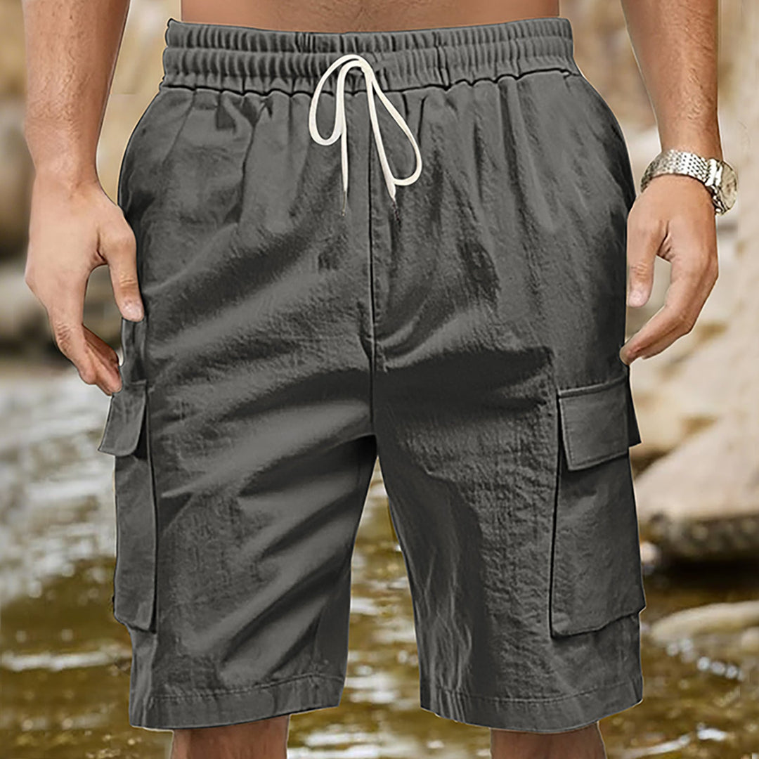 Herren Cargo-shorts med praktiska sidofickor och elastisk midja Mirla-Eva Jonsson