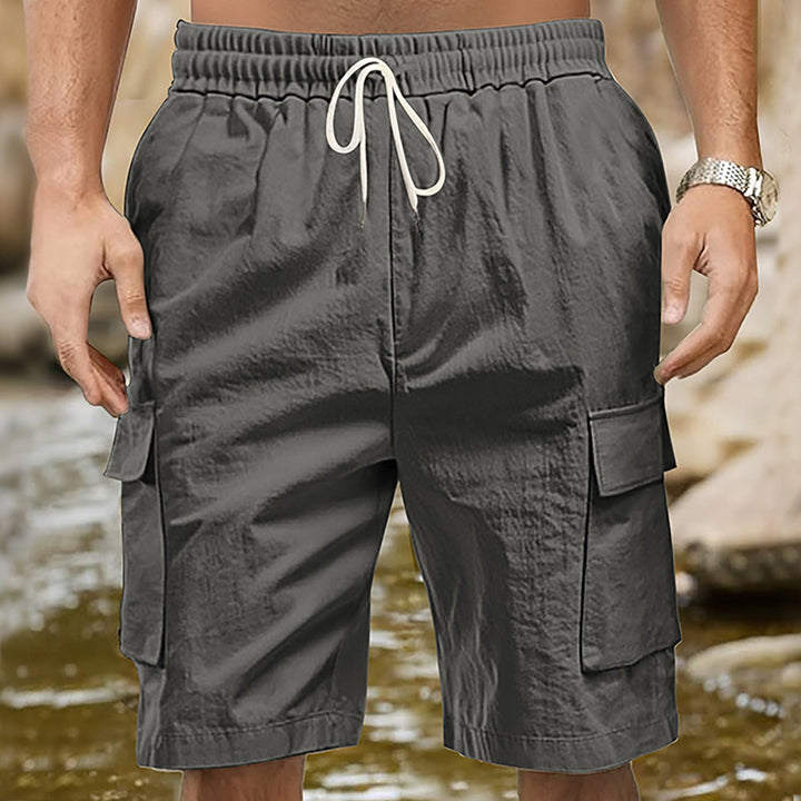 Herren Cargo-shorts med praktiska sidofickor och elastisk midja Mirla-Eva Jonsson
