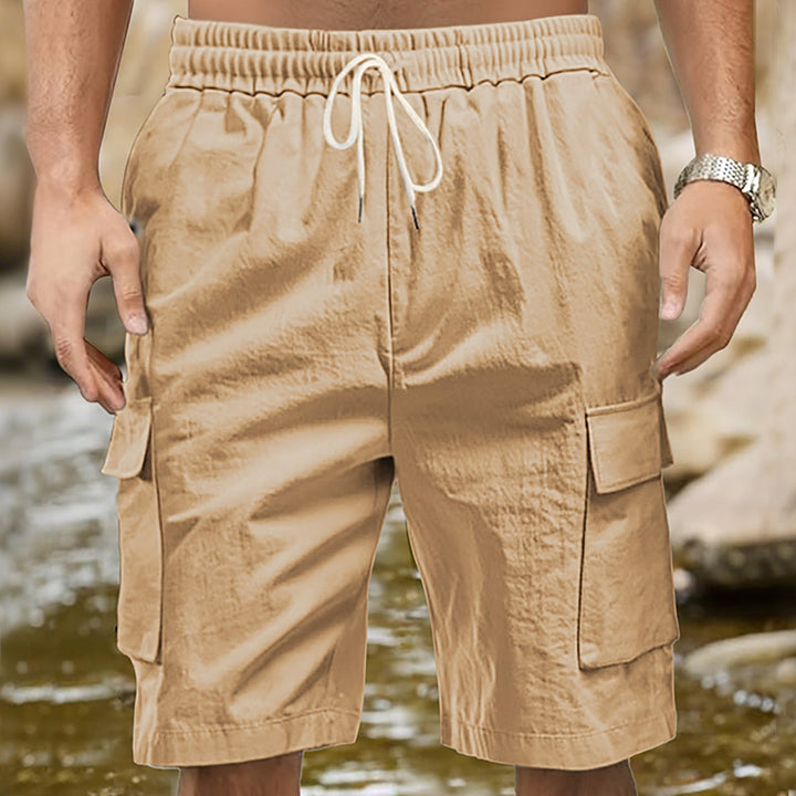 Herren Cargo-shorts med praktiska sidofickor och elastisk midja Mirla-Eva Jonsson