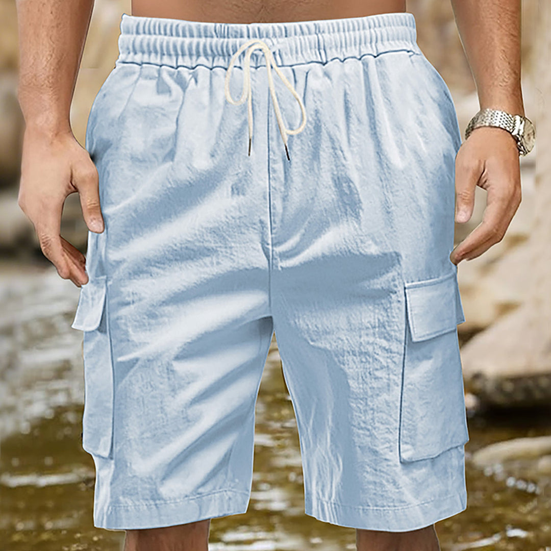 Herren Cargo-shorts med praktiska sidofickor och elastisk midja Mirla-Eva Jonsson
