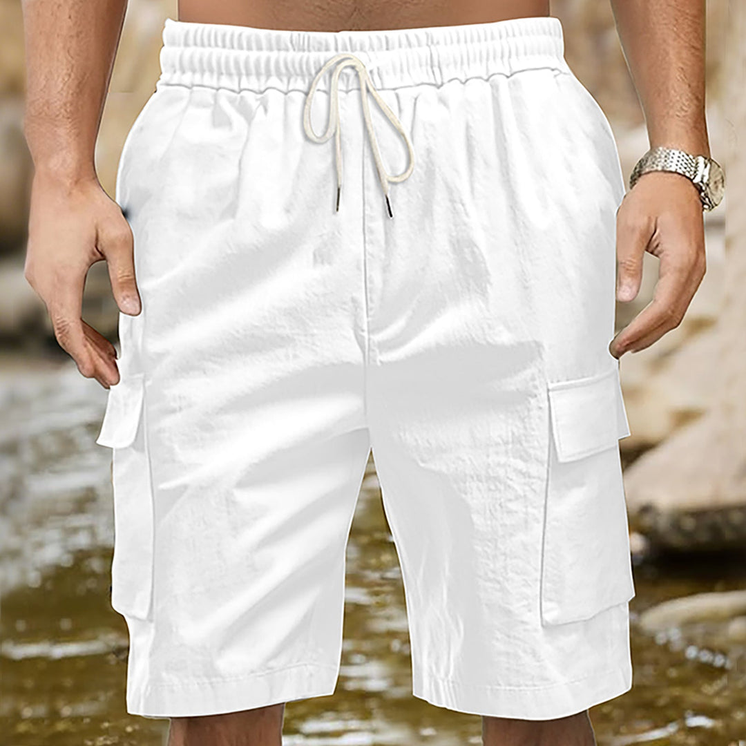 Herren Cargo-shorts med praktiska sidofickor och elastisk midja Mirla-Eva Jonsson