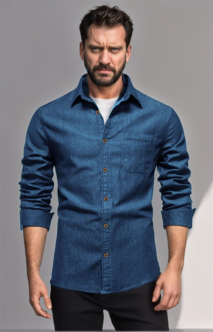 Herren Denim Skjorta Mirla-Eva Jonsson