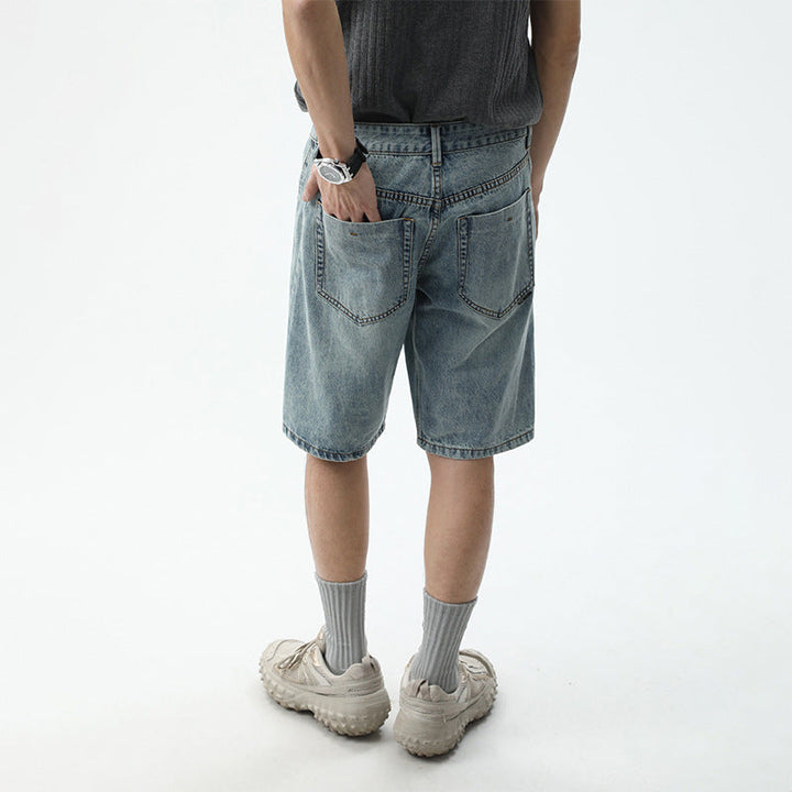 Herren Denim-shorts i avslappnad passform med sidfickor Mirla-Eva Jonsson