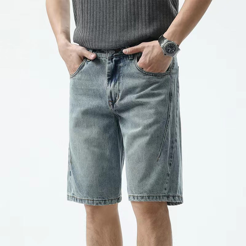 Herren Denim-shorts i avslappnad passform med sidfickor Mirla-Eva Jonsson