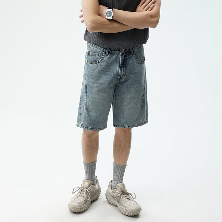 Herren Denim-shorts i avslappnad passform med sidfickor Mirla-Eva Jonsson