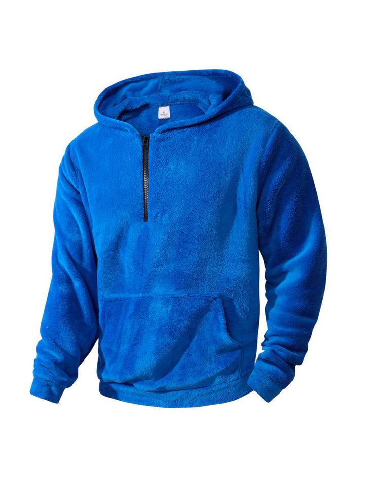 Herren Fleece-Hoodie med innovativ kort dragkedja Mirla-Eva Jonsson