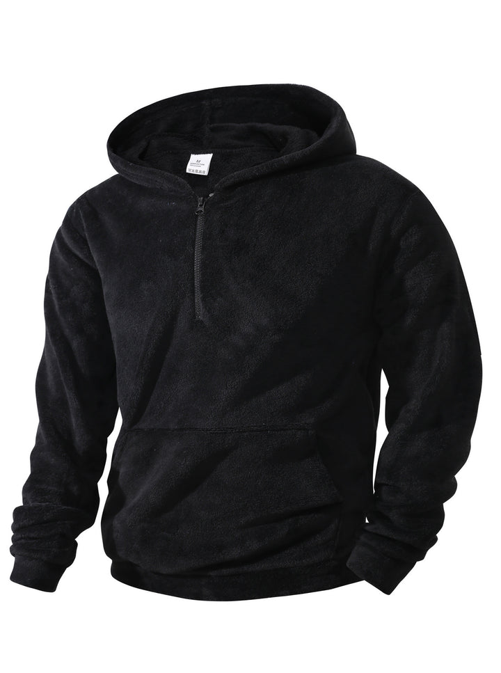Herren Fleece-Hoodie med innovativ kort dragkedja Mirla-Eva Jonsson