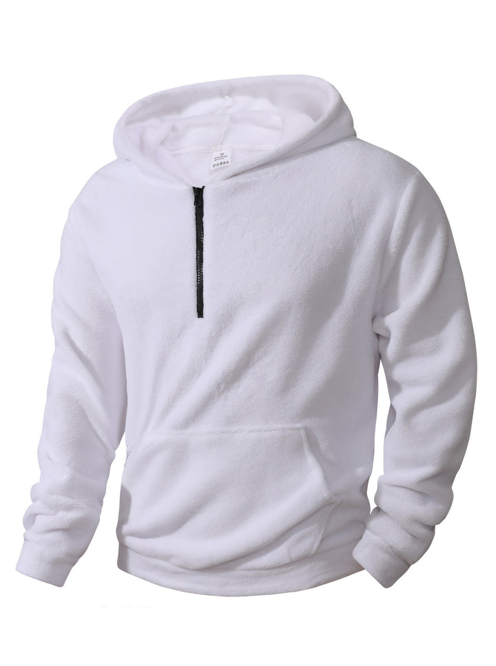 Herren Fleece-Hoodie med innovativ kort dragkedja Mirla-Eva Jonsson