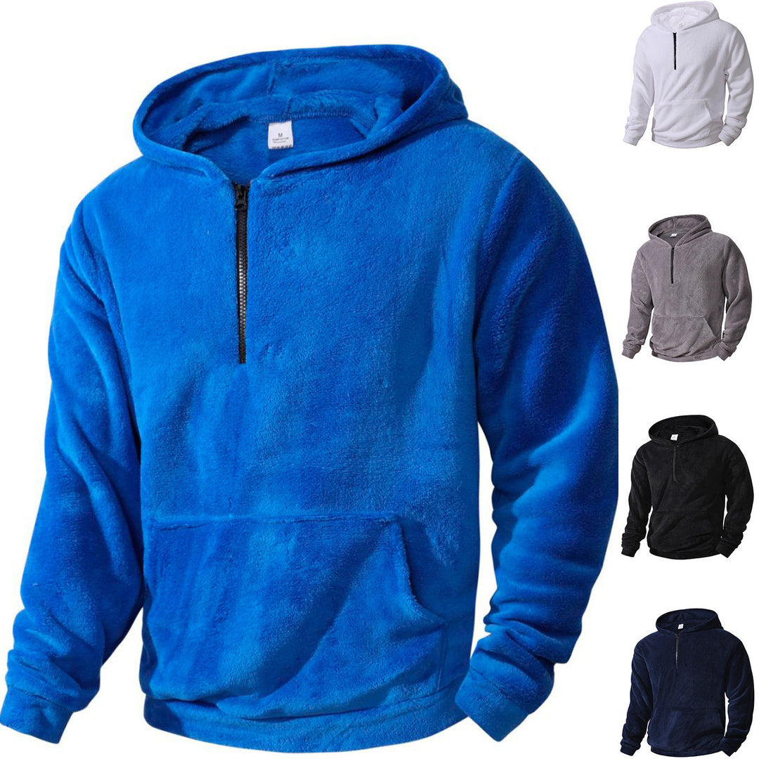 Herren Fleece-Hoodie med innovativ kort dragkedja Mirla-Eva Jonsson